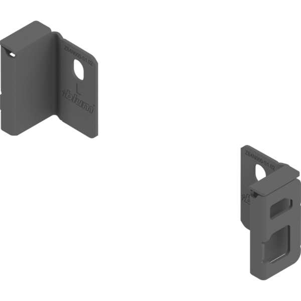 MERIVOBOX Holzrückwandhalter, Höhe N (82,5 mm), links/rechts, oriongrau
