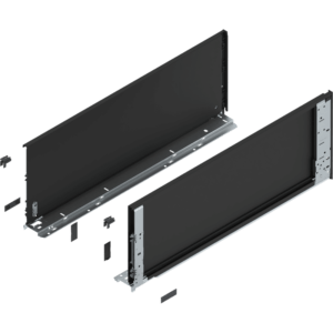 LEGRABOX pure Zarge (innen), H=241mm, NL=650mm, carbonschwarz matt, links/rechts