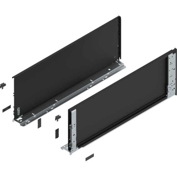 LEGRABOX pure Zarge (innen), H=241mm, NL=650mm, carbonschwarz matt, links/rechts