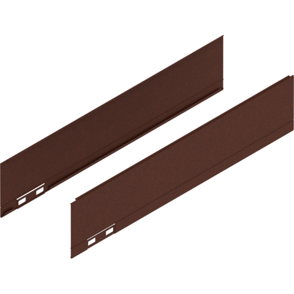 LEGRABOX Dekorelement, H=90.5 mm, NL=400 mm, noble rust, links/rechts