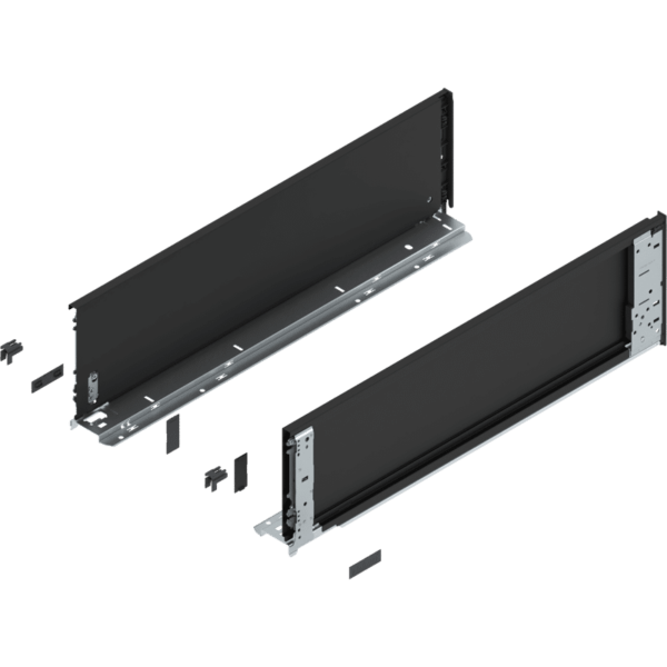 LEGRABOX pure Zarge (innen), H=177mm, NL=600mm, carbonschwarz matt, links/rechts