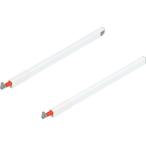 TBX antaro Längsreling-Set für Frontauszug oben NL 450mm, seidenweiss