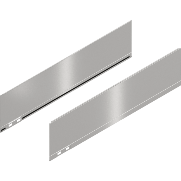 LEGRABOX Dekorelement, H=128.5 mm, NL=500 mm, inox-gebür.-lackiert, links/rechts