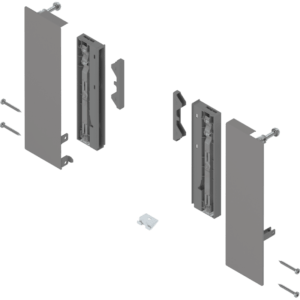 MERIVOBOX Fronthalter, Höhe E f. Innenauszug m. Einschubele. l/r, indiumgr.