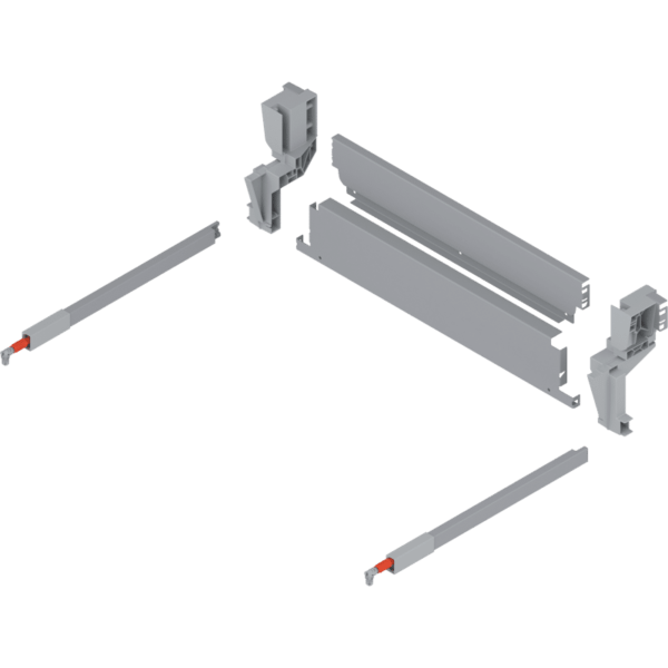 Rückwand-Set Müll KB 600 S 19 Rückwand, Verbindungsstück Aufnahme re/li Reling r