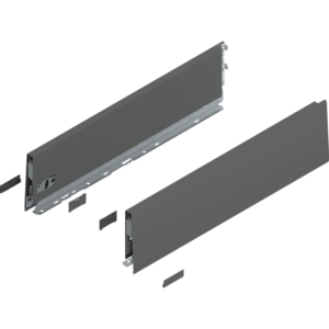 MERIVOBOX Zarge, Höhe K (129 mm), NL=500 mm, l/r inkl. Abdeckk., oriongrau