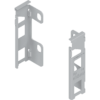 RÜCKWANDHALTER HÖHE M=102 MM POLARSILBER