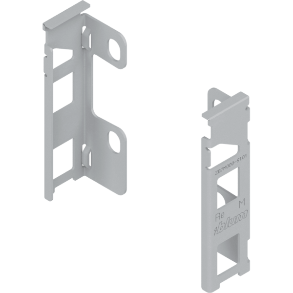 RÜCKWANDHALTER HÖHE M=102 MM POLARSILBER
