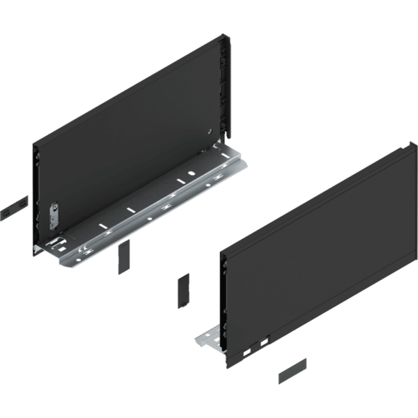 LEGRABOX pure Zarge, H=177 mm, NL=350 mm, carbonschwarz matt, links/rechts