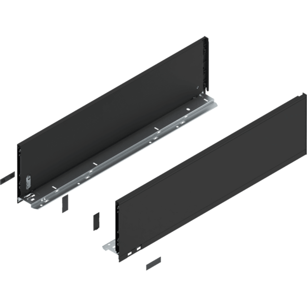 LEGRABOX pure Zarge, H=177 mm, NL=650 mm, carbonschwarz matt, links/rechts