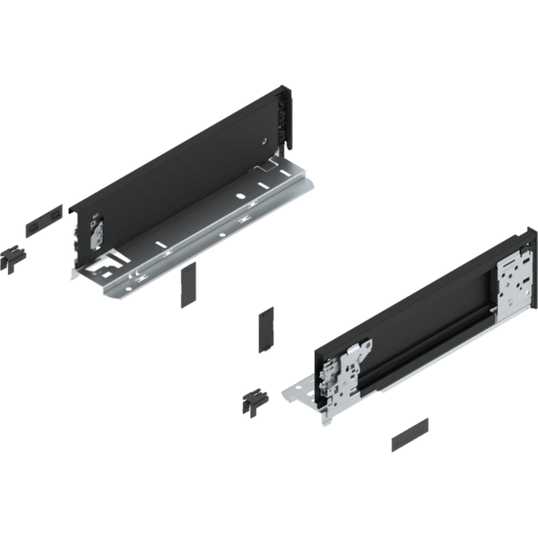 LEGRABOX pure Zarge (innen) H=90.5mm, NL=300mm, carbonschwarz matt, links/rechts