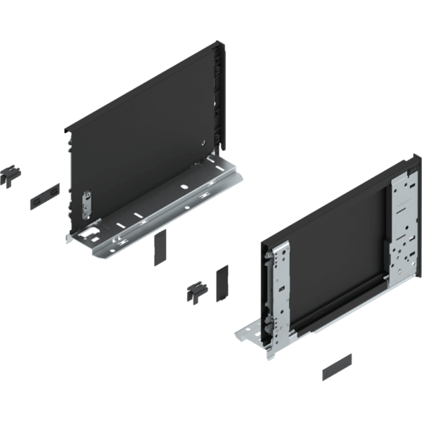 LEGRABOX pure Zarge (innen), H=177mm, NL=270mm, carbonschwarz matt, links/rechts