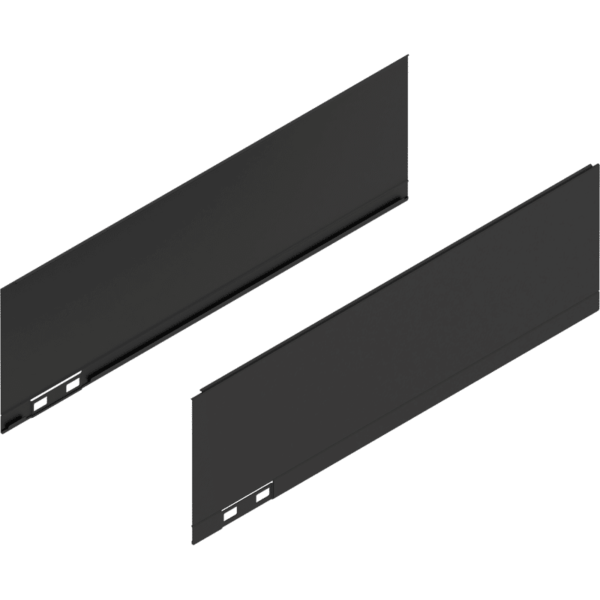 LEGRABOX Dekorelement, H=128.5 mm, NL=400 mm, carbonschwarz matt, links/rechts