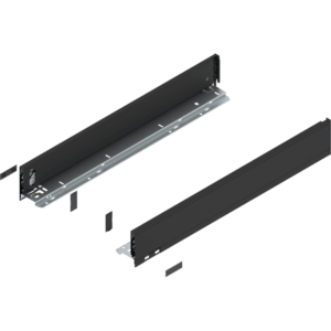 LEGRABOX pure Zarge, H=90.5 mm, NL=600 mm, carbonschwarz matt, links/rechts