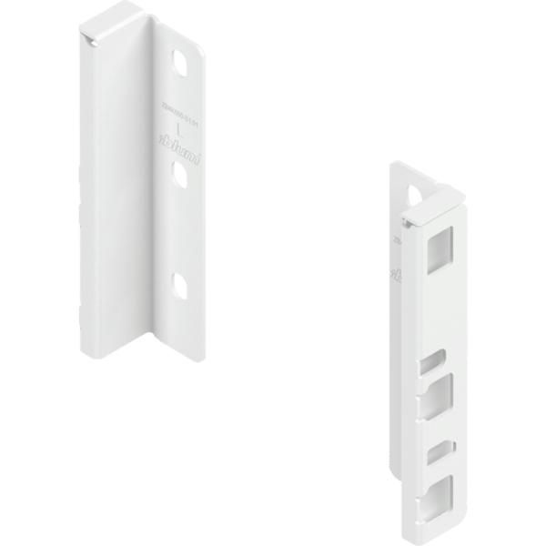 MERIVOBOX Holzrückwandhalter, Höhe K (146 mm), links/rechts, seidenweiß