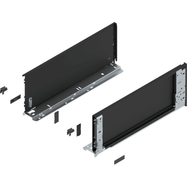 LEGRABOX pure Zarge (innen), H=177mm, NL=450mm, carbonschwarz matt, links/rechts