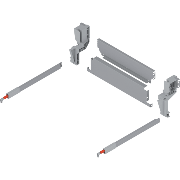 Rückwand-Set Müll KB 500 S 19 Rückwand, Verbindungsstück Aufnahme re/li Reling r