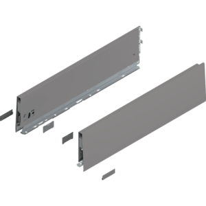 MERIVOBOX Zarge, Höhe K (129 mm), NL=500 mm, l/r inkl. Abdeckk., indiumgrau