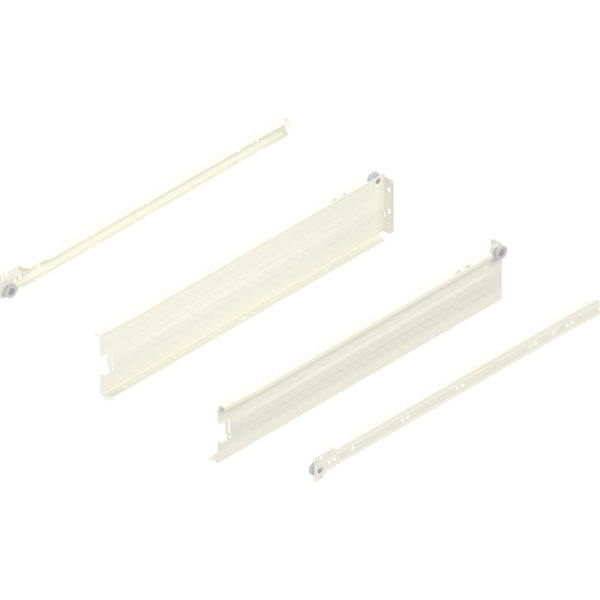 Metabox Teilauszug 500mm Zargenhöhe 86mm, RAL9001 Schraubversion