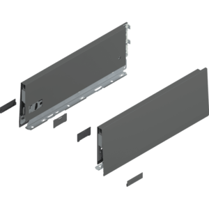 MERIVOBOX Zarge, Höhe K (129 mm), NL=350 mm, l/r inkl. Abdeckk., oriongrau