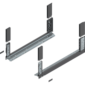 LBX Zargen free H= 176,8mm NL 600mm, oriongrau, incl. Boxcover vorn u. hinten