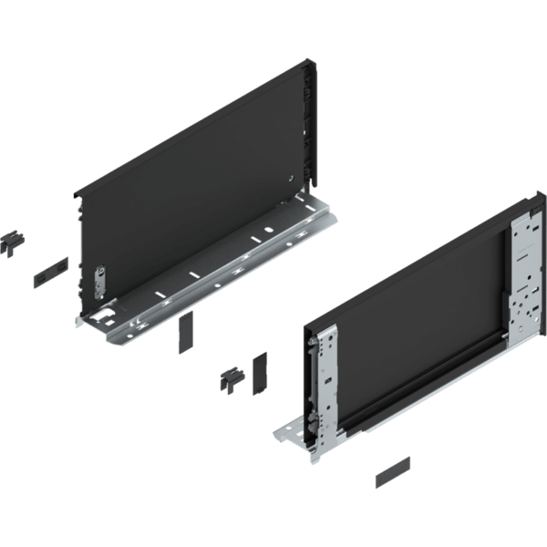 LEGRABOX pure Zarge (innen), H=177mm, NL=350mm, carbonschwarz matt, links/rechts