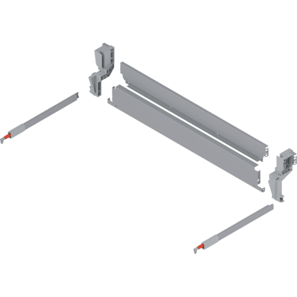 Rückwand-Set Müll KB 900 S 19 Rückwand, Verbindungsstück Aufnahme re/li Reling r