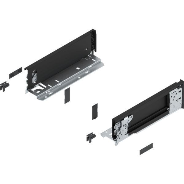 LEGRABOX pure Zarge (innen) H=90.5mm, NL=270mm, carbonschwarz matt, links/rechts