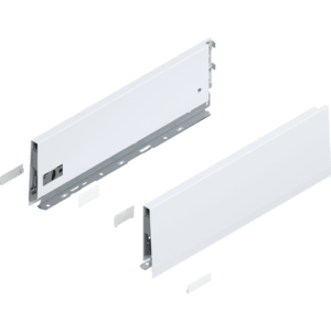 MERIVOBOX Zarge, Höhe K (129 mm), NL=400 mm, l/r inkl. Abdeckk., seidenweiß