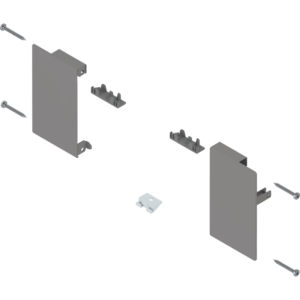 MERIVOBOX Fronthalter, Höhe M für Innenschubkasten, links/rechts, indiumgr.
