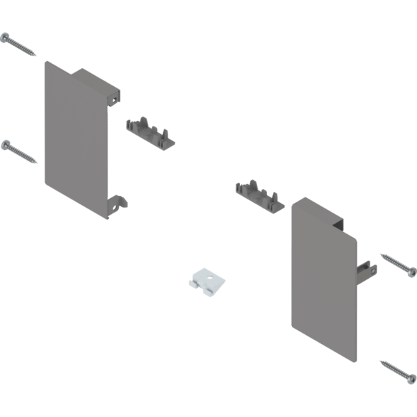 MERIVOBOX Fronthalter, Höhe M für Innenschubkasten, links/rechts, indiumgr.