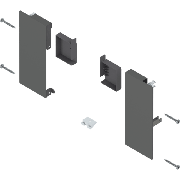 MERIVOBOX Fronthalter, Höhe K für Innenschubkasten, links/rechts, oriongr.