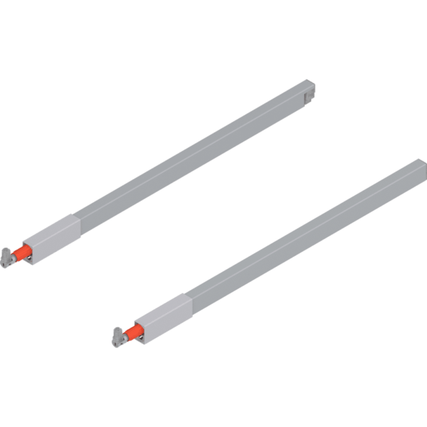 TBX antaro Längsreling-Set für Frontauszug oben NL 500mm, RAL 9006
