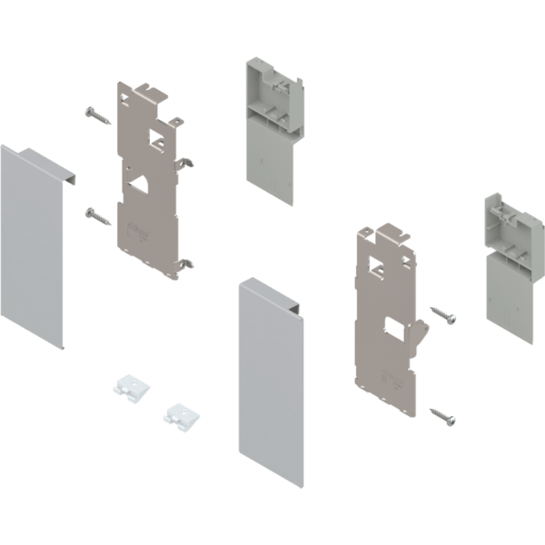Blum LEGRABOX pure Fronthalter Höhe K für Innenschubkasten polarsilber