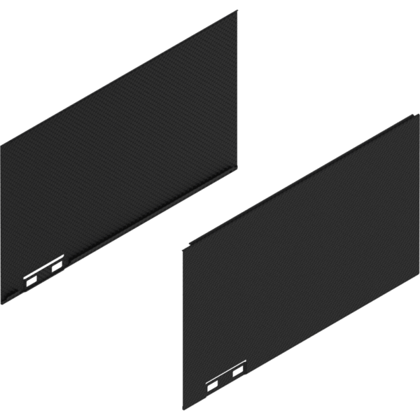 LEGRABOX Dekorelement, H=177 mm, NL=300 mm, carb.schw./carb.look, links/rechts