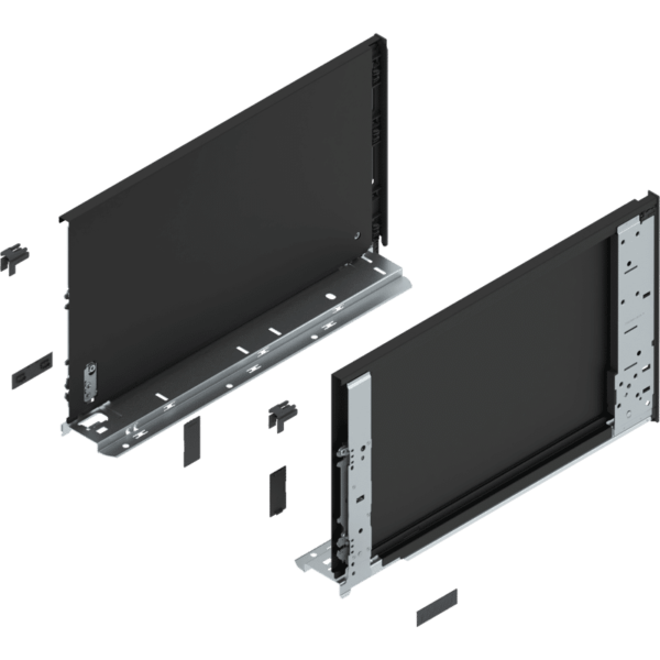 LEGRABOX pure Zarge (innen), H=241mm, NL=400mm, carbonschwarz matt, links/rechts