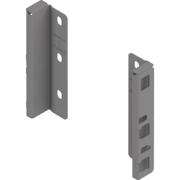 MERIVOBOX Holzrückwandhalter, Höhe K (146 mm), links/rechts, indiumgrau