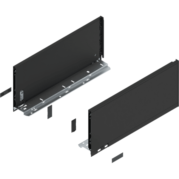 LEGRABOX pure Zarge, H=177 mm, NL=400 mm, carbonschwarz matt, links/rechts