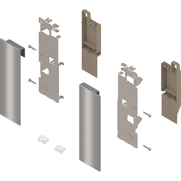 Blum LEGRABOX free Fronthalter Höhe C für Innenauszug mit Reling inox