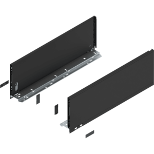 LEGRABOX pure Zarge, H=177 mm, NL=500 mm, carbonschwarz matt, links/rechts