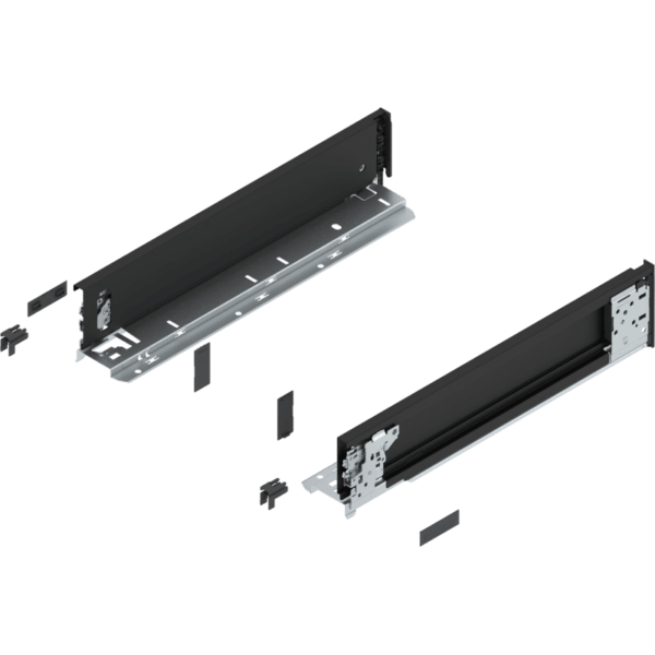 LEGRABOX pure Zarge (innen) H=90.5mm, NL=400mm, carbonschwarz matt, links/rechts