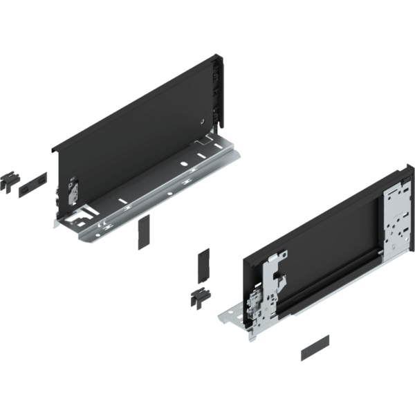 LEGRABOX pure Zarge (innen) H=128.5mm, NL=300mm carbonschwarz matt, links/rechts