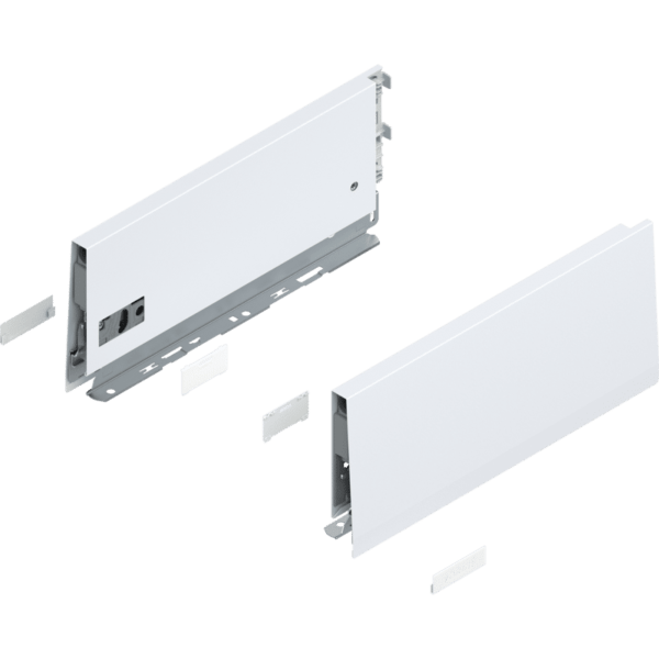 MERIVOBOX Zarge, Höhe K (129 mm), NL=300 mm, l/r inkl. Abdeckk., seidenweiß