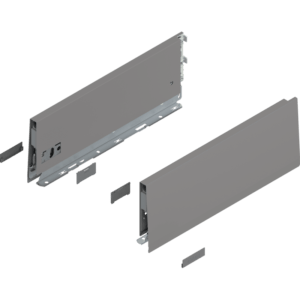 MERIVOBOX Zarge, Höhe K (129 mm), NL=350 mm, l/r inkl. Abdeckk., indiumgrau