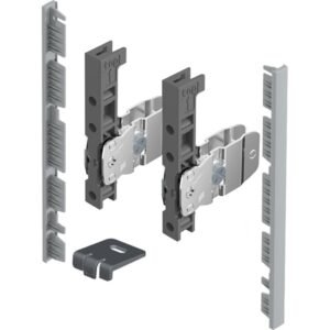 AvanTech YOU Frontverbinder in Silber, Artikelnummer 9257612, für präzise Innenfront- und Zargenmontage in modernen Möbelprojekten, hochwertige Materialien und elegantes Design.