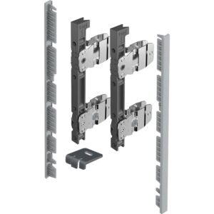 Verbinderset AvanTech YOU 187 mm Silber für beleuchtete Zargen, präzise Montage und modernes Design.