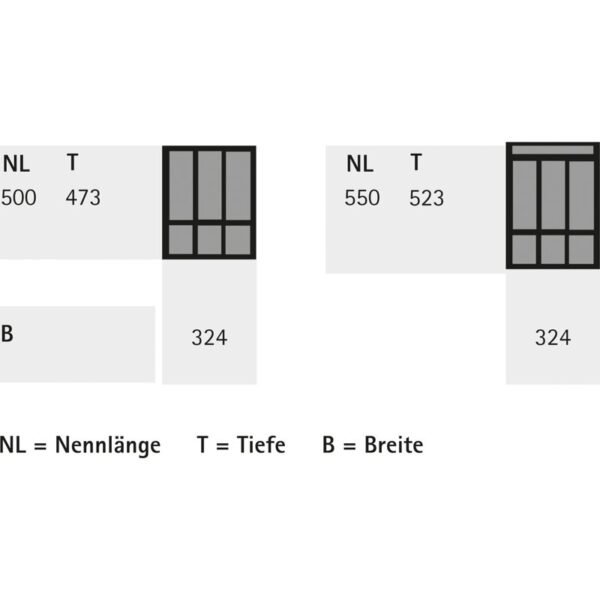 Möbel-Schubkasteninnenorganisation,OrgaTray 470,9207222,L550mm,KB450-1200mm