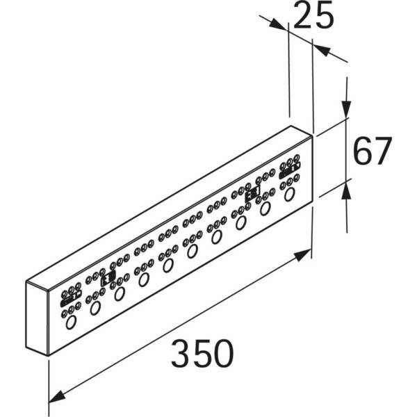 Hettich 9269724 Schubkasten Distanzleiste B350xT25xH67mm Kunststoff anthrazit