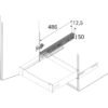 Schubkasten-Distanzleiste, MultiTech, 9115956, B12xT484xH49mm, Kunststoff weiß