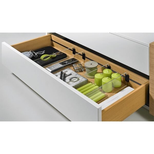 Schubkasten-Trennelement, OrgaStripe, 9203254, Nennl.1100mm, Kunststoff schwarz